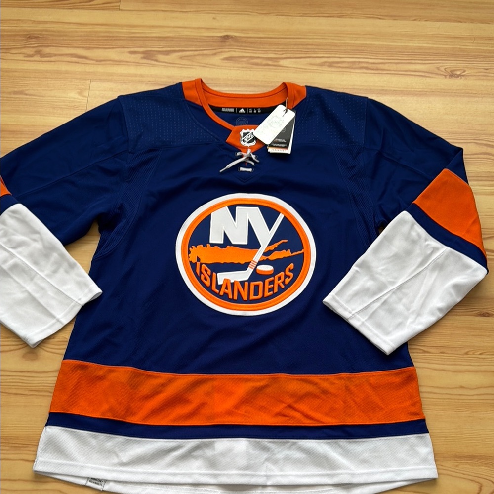 Adidas Blue and Orange Hockey Jersey size 52 new with tag